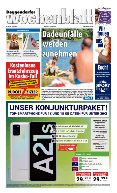 Deggendorfer Wochenblatt vom Mittwoch, 08.07.2020