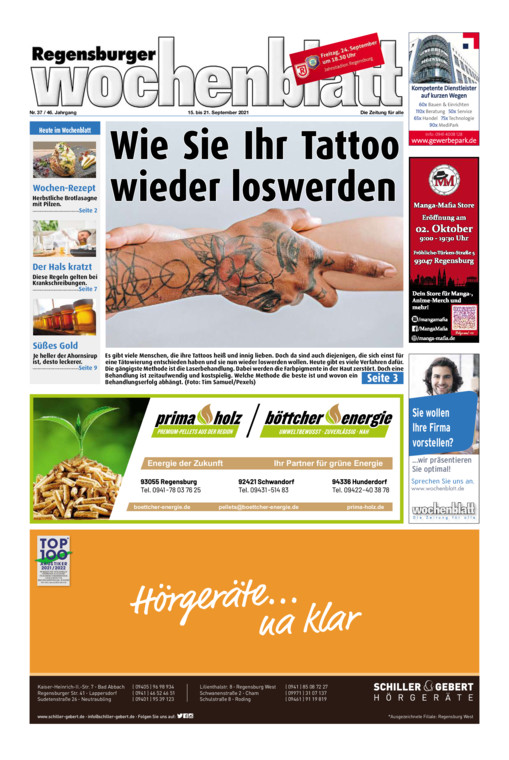 Regensburger Wochenblatt vom Mittwoch, 15.09.2021