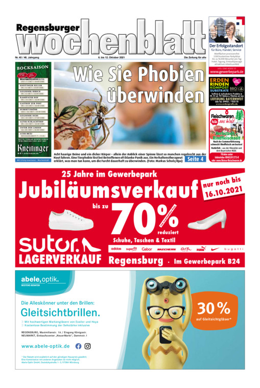 Regensburger Wochenblatt vom Mittwoch, 06.10.2021