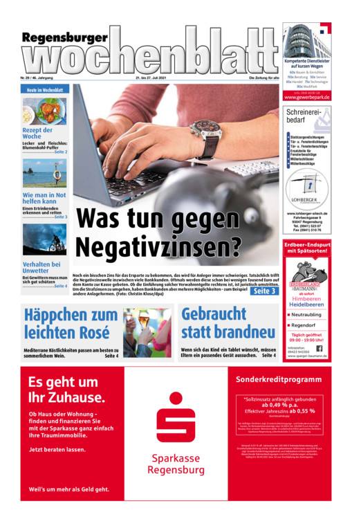 Regensburger Wochenblatt vom Mittwoch, 21.07.2021