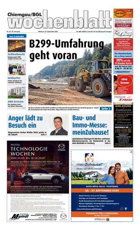 Chiemgau/BGL Wochenblatt vom Mittwoch, 23.09.2020
