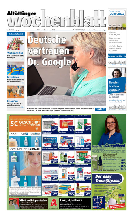 Altöttinger Wochenblatt vom Mittwoch, 30.12.2020
