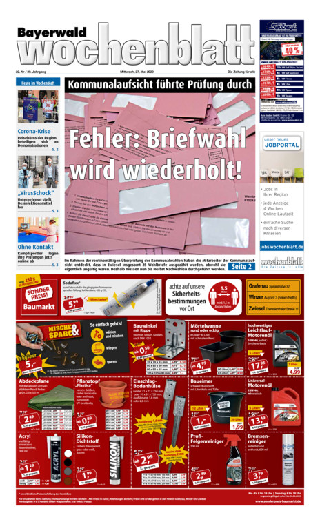 Bayerwald Wochenblatt vom Mittwoch, 27.05.2020
