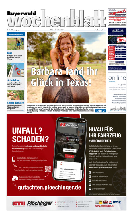 Bayerwald Wochenblatt vom Mittwoch, 08.07.2020