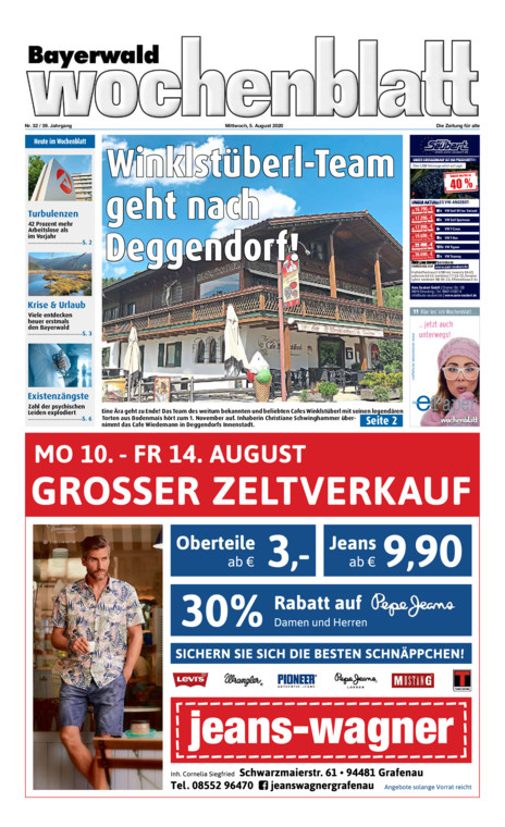 Bayerwald Wochenblatt vom Mittwoch, 05.08.2020