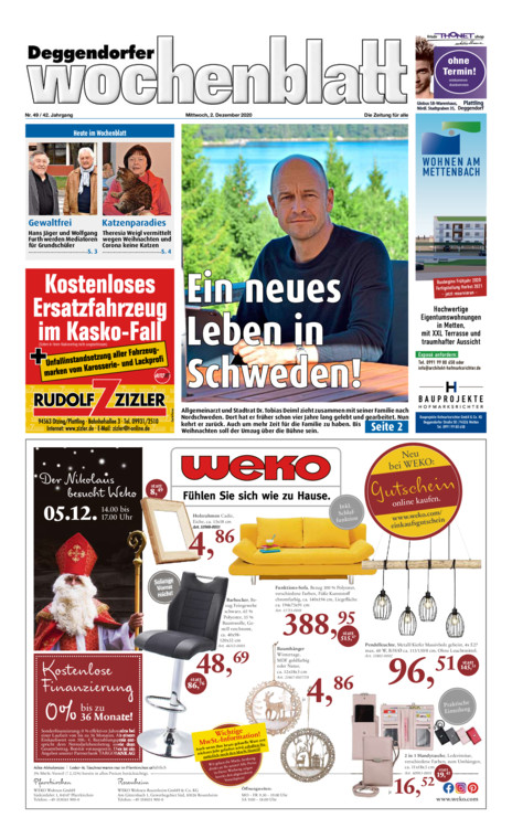 Deggendorfer Wochenblatt vom Mittwoch, 02.12.2020
