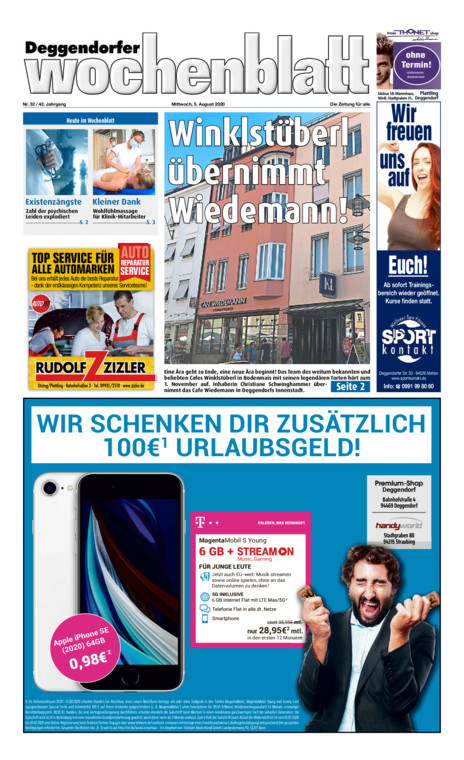 Deggendorfer Wochenblatt vom Mittwoch, 05.08.2020