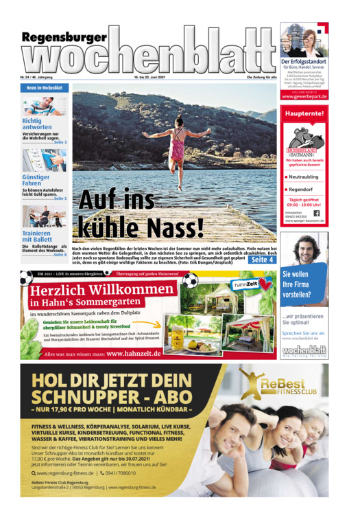 Regensburger Wochenblatt vom Mittwoch, 16.06.2021