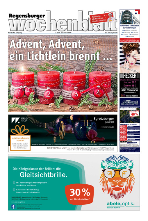 Regensburger Wochenblatt vom Mittwoch, 02.12.2020