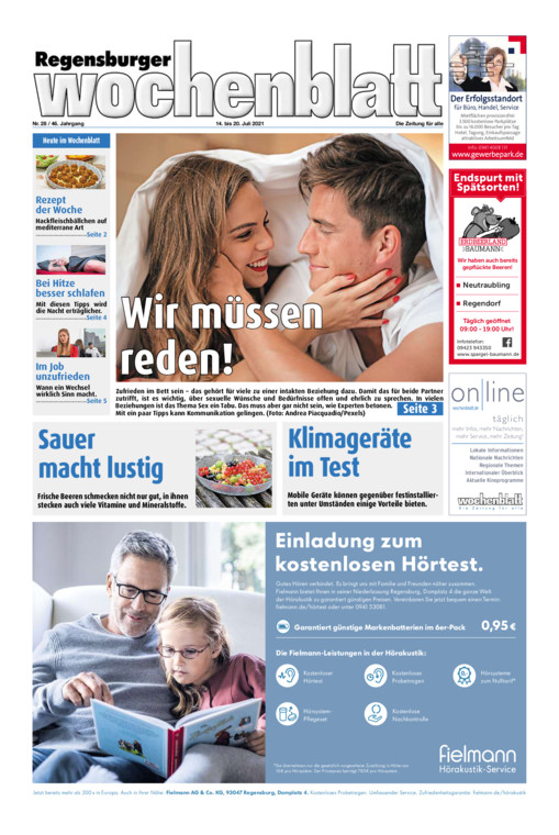 Regensburger Wochenblatt vom Mittwoch, 14.07.2021