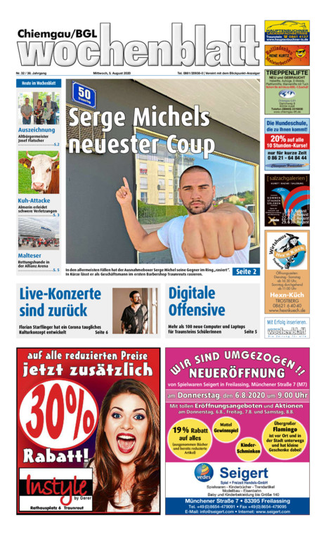 Chiemgau/BGL Wochenblatt vom Mittwoch, 05.08.2020