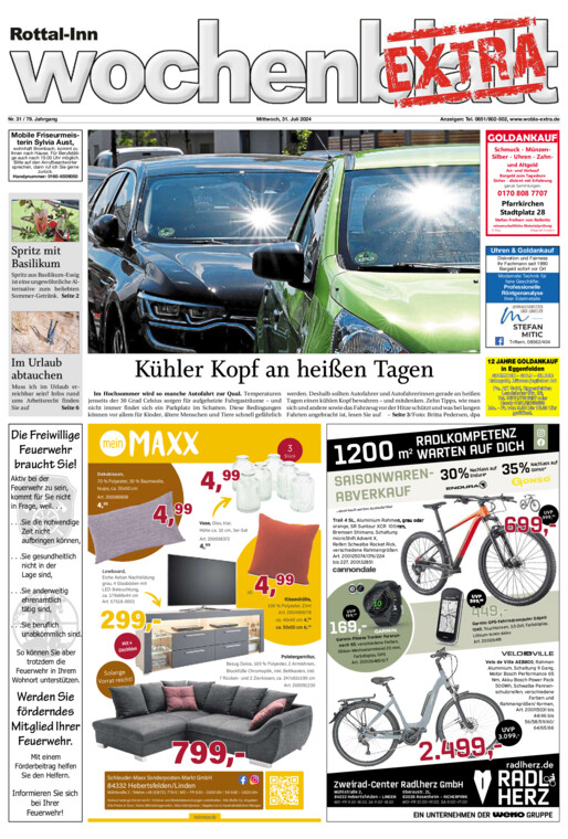 Rottal-Inn Wochenblatt EXTRA vom Mittwoch, 31.07.2024