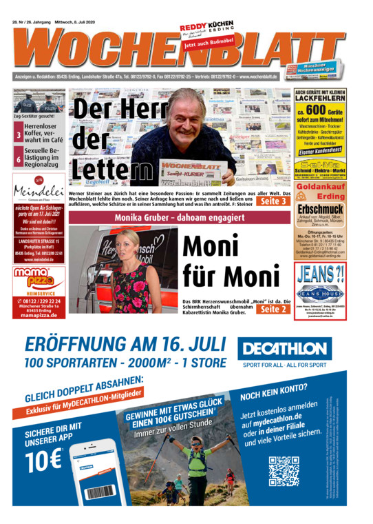 Wochenblatt Erding vom Mittwoch, 08.07.2020