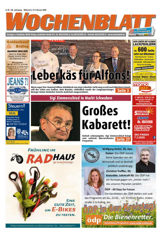 Wochenblatt Erding vom Mittwoch, 19.02.2020