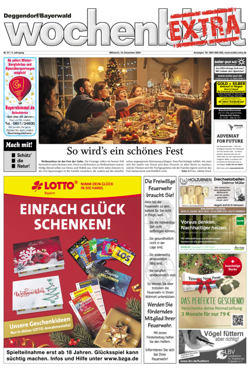 Deggendorf/Bayerwald Wochenblatt EXTRA vom Mittwoch, 18.12.2024