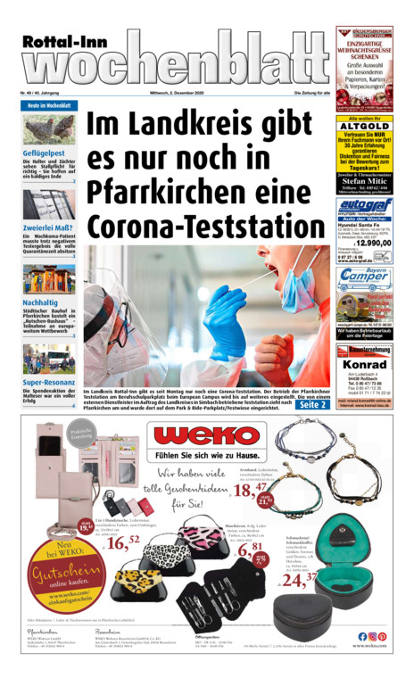 Rottal-Inn Wochenblatt vom Mittwoch, 02.12.2020