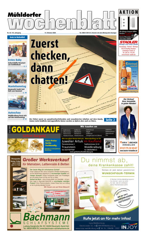 Mühldorfer Wochenblatt vom Mittwoch, 14.10.2020