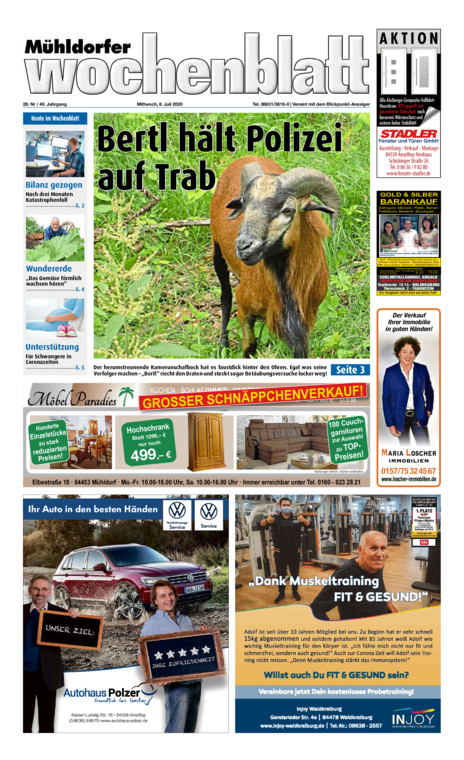 Mühldorfer Wochenblatt vom Mittwoch, 08.07.2020