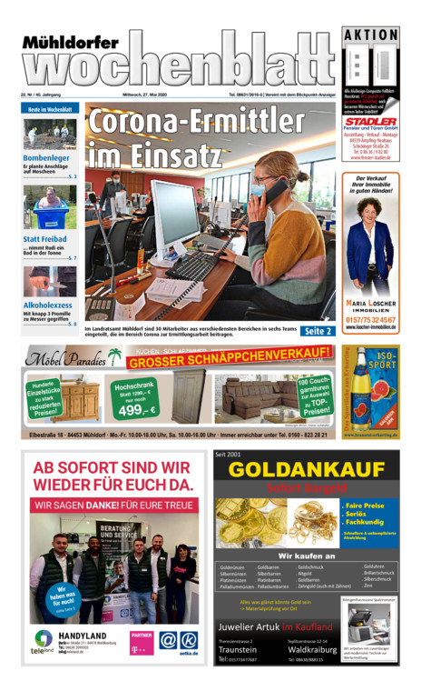 Mühldorfer Wochenblatt vom Mittwoch, 27.05.2020