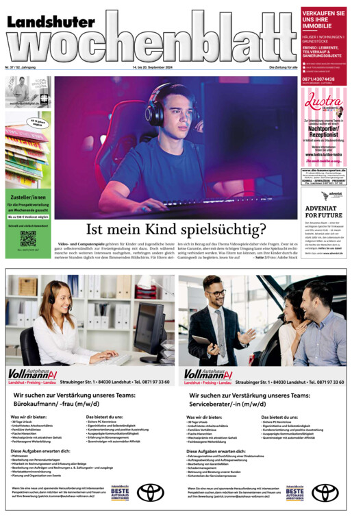 Landshuter Wochenblatt vom Samstag, 14.09.2024