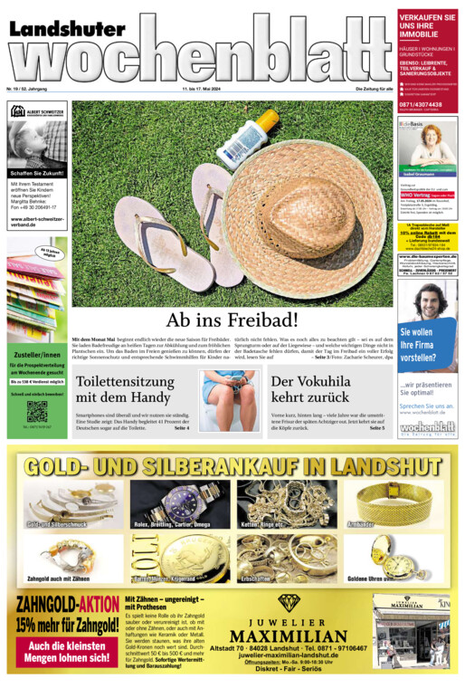 Landshuter Wochenblatt vom Samstag, 11.05.2024