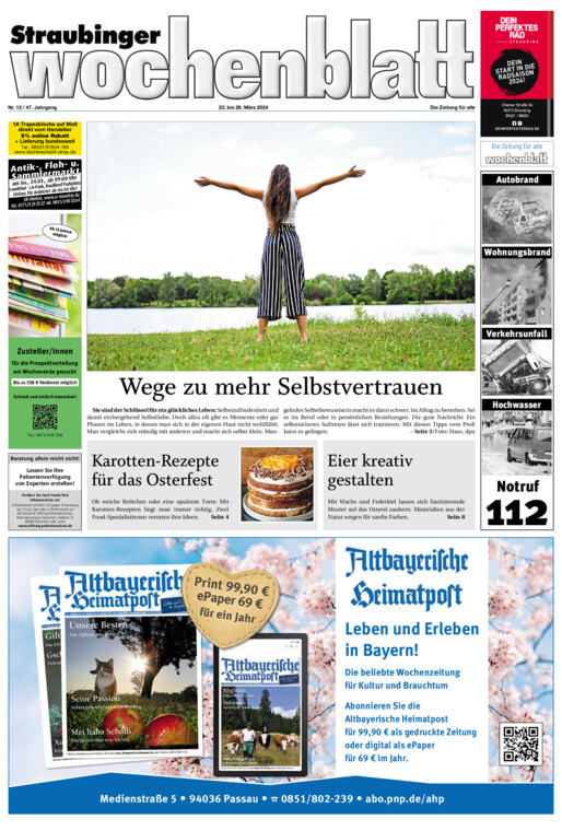 Straubinger Wochenblatt vom Samstag, 23.03.2024