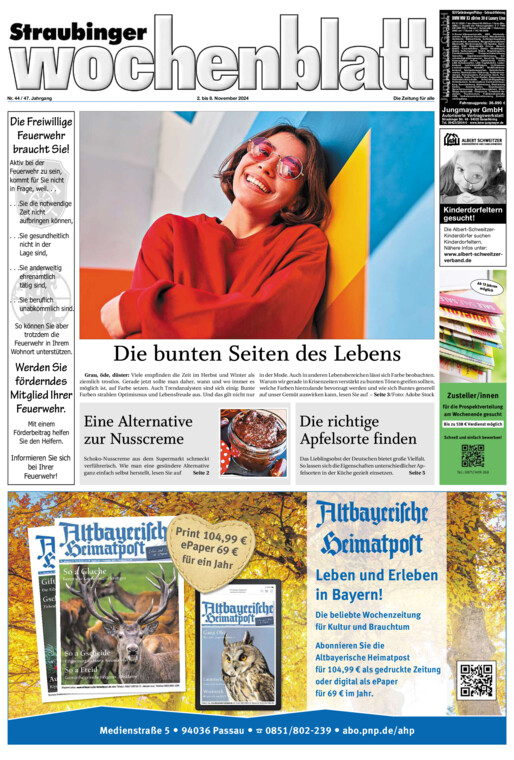 Straubinger Wochenblatt vom Samstag, 02.11.2024