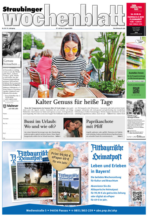 Straubinger Wochenblatt vom Samstag, 27.07.2024