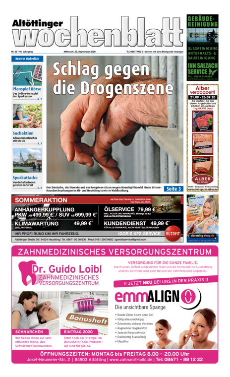 Altöttinger Wochenblatt vom Mittwoch, 23.09.2020