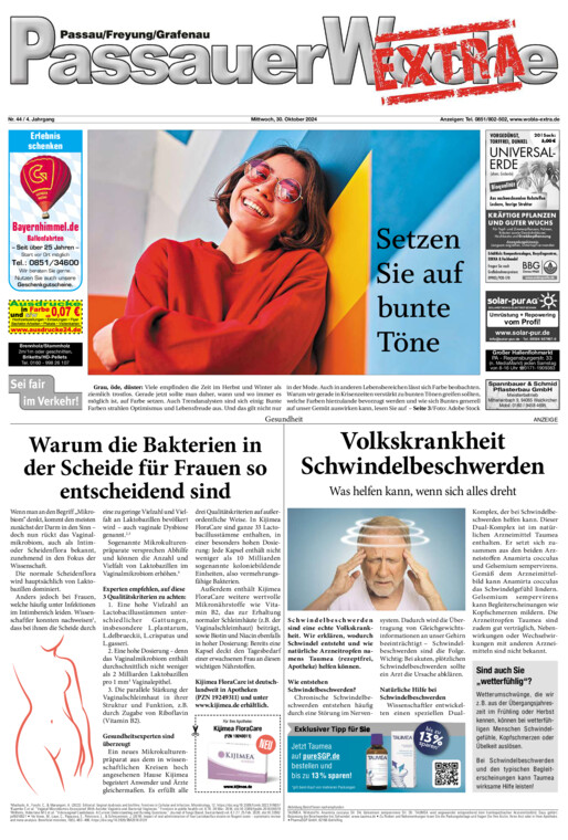 Passauer Woche EXTRA vom Mittwoch, 30.10.2024