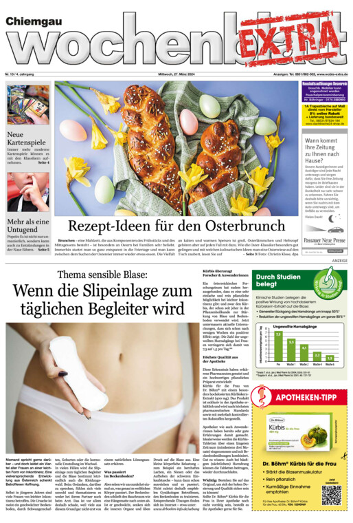 Chiemgau Wochenblatt EXTRA vom Mittwoch, 27.03.2024