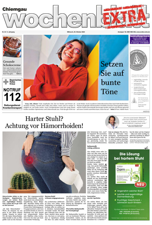 Chiemgau Wochenblatt EXTRA vom Mittwoch, 30.10.2024