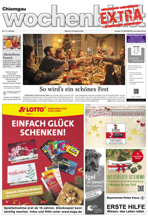 Chiemgau Wochenblatt EXTRA vom Mittwoch, 18.12.2024