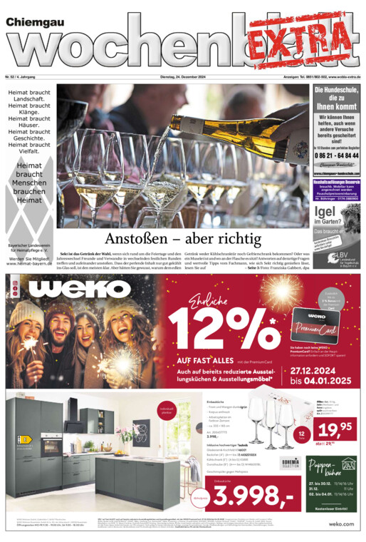 Chiemgau Wochenblatt EXTRA vom Dienstag, 24.12.2024