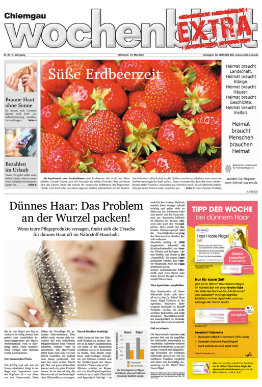 Chiemgau Wochenblatt EXTRA vom Mittwoch, 15.05.2024