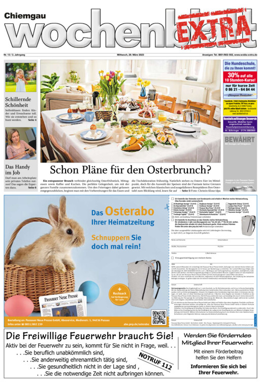 Chiemgau Wochenblatt EXTRA vom Mittwoch, 29.03.2023
