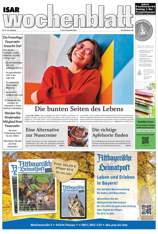 Isar Wochenblatt vom Samstag, 02.11.2024